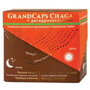 GrandCaps CHAGA – 5 MEDICINSKIH gljiva + dihidrokvercetin